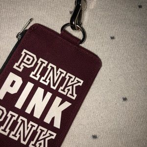 Pink Victoria’s Secret Lanyard/ID case
